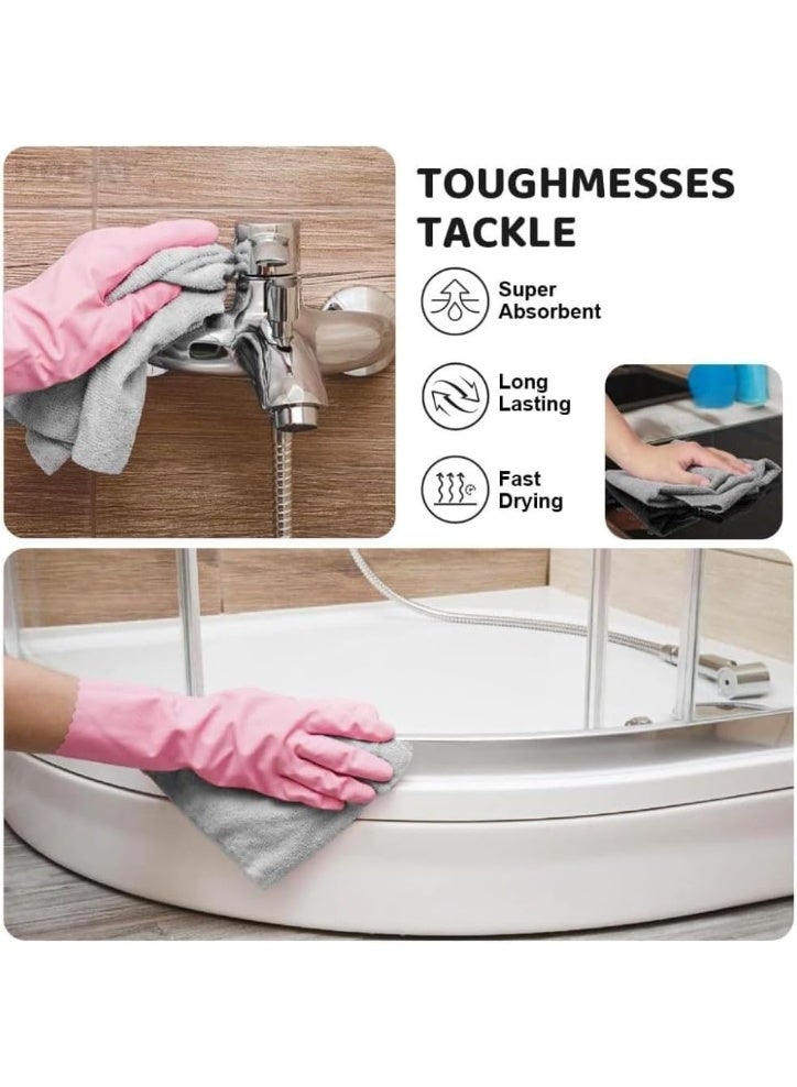 لفة مناديل تنظيف من قشور جوز الهند - 50 منديل رمادي متعدد الأغراض قابل لإعادة الاستخدام - فعال لإزالة الشحوم والأوساخ والبقع - تنظيف مطبخ صحي وصديق للبيئة - Image 3